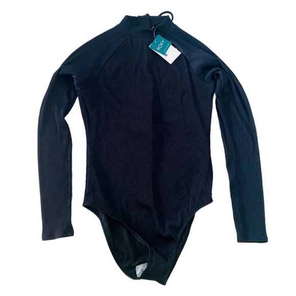 Roxy BNWT Mind Of Freedom Black Long Sleeve One Piece Swimsuit Women's Size XS - Picture 5 of 9